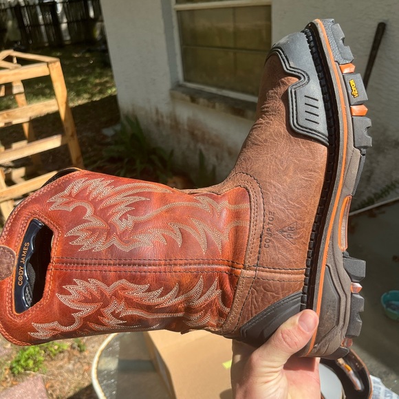 Cody James Decimator 9.5 Nano Comp Toe Oiled Leather Waterproof NEVER WORN - Picture 4 of 12